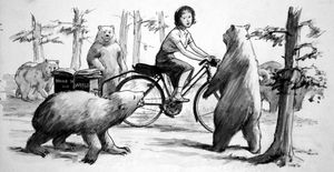Around the World by Bicycle art by Ralph Bruce