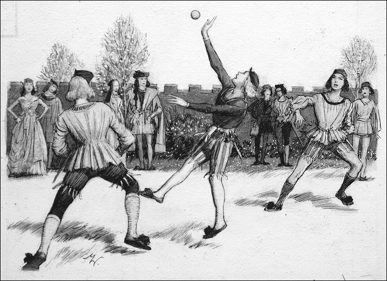 The Origin of Tennis art by John Millar Watt
