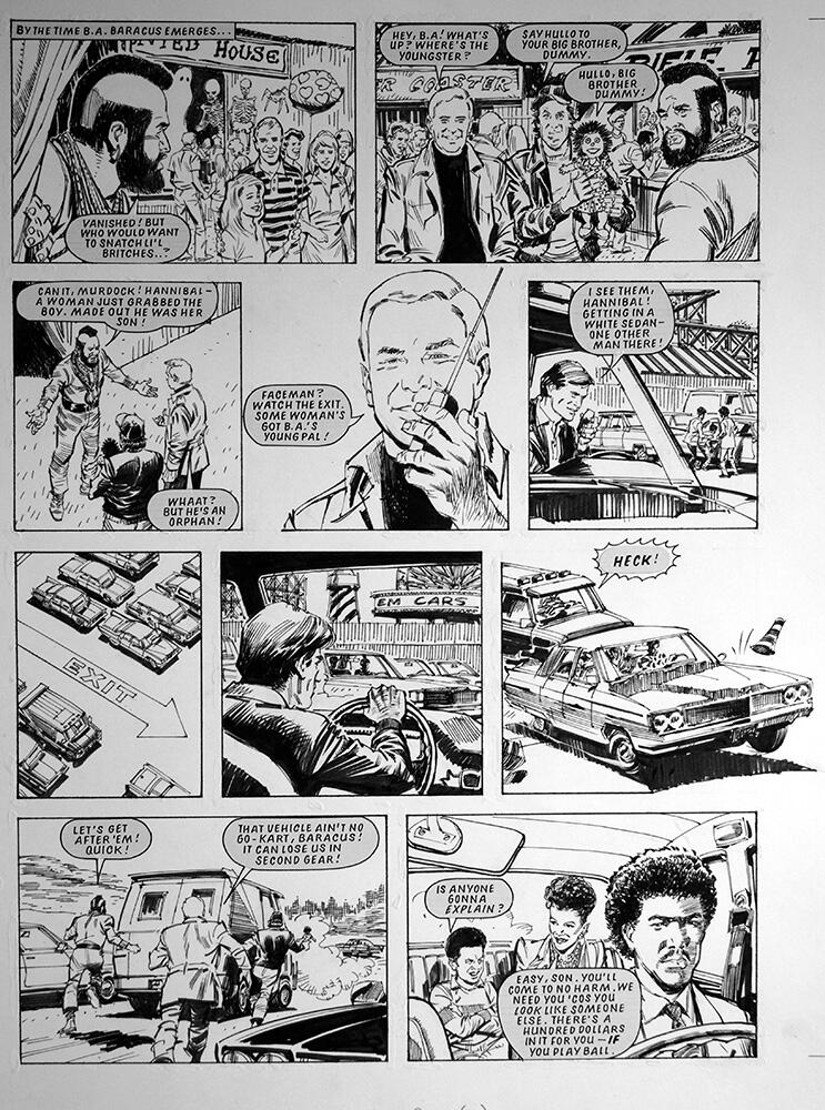 2nd page of episode art by Barrie Mitchell