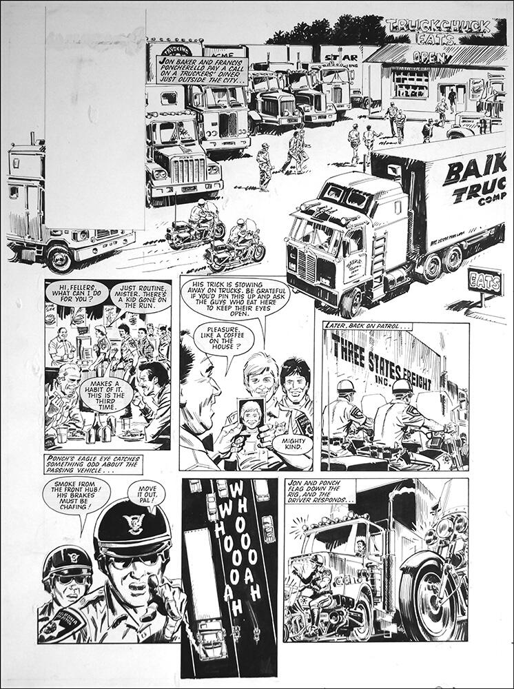 CHiPS - Baikie Trucking art by Barrie Mitchell