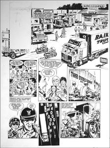 CHiPS - Baikie Trucking art by Barrie Mitchell