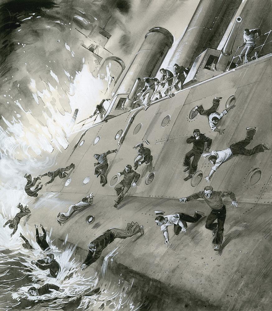 Shipwreck! Aflame in the Firth art by Angus McBride