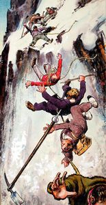 Falling off the Matterhorn art by Patrick Nicolle