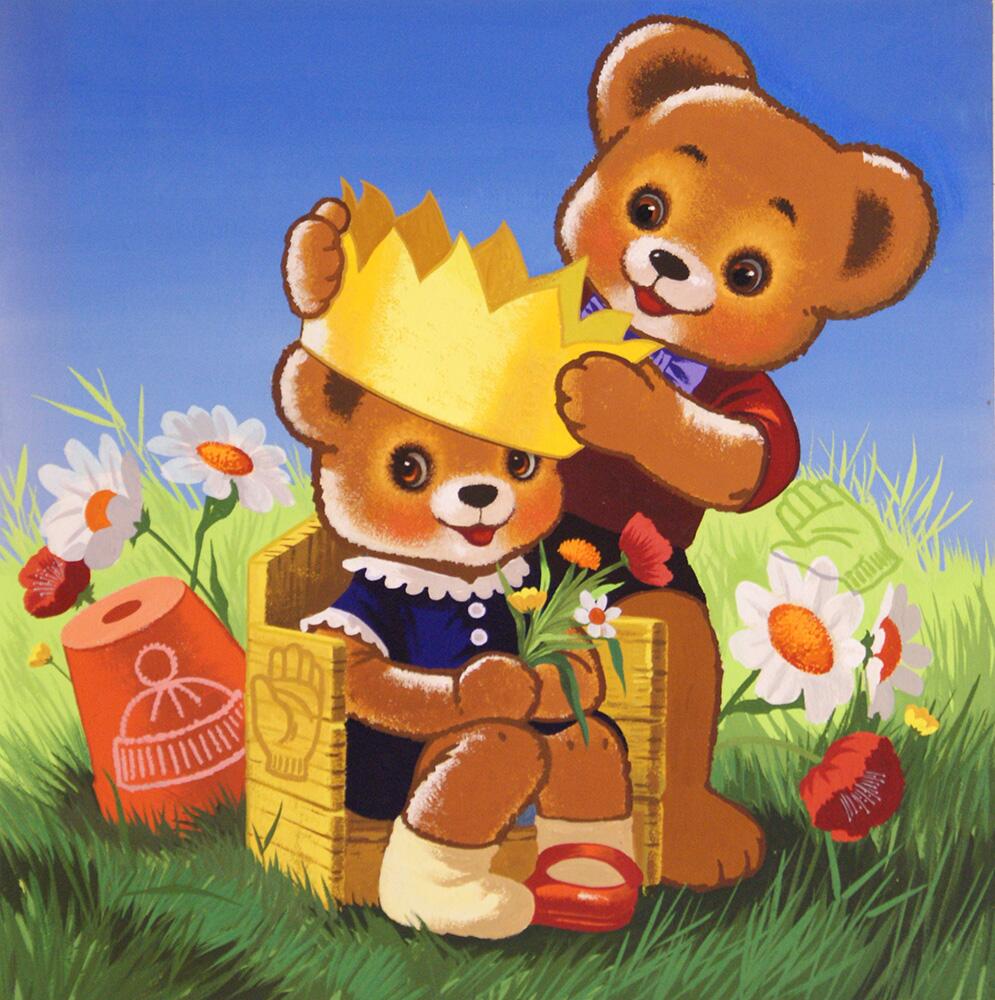 Teddy Bear: Crown art by William Francis Phillipps