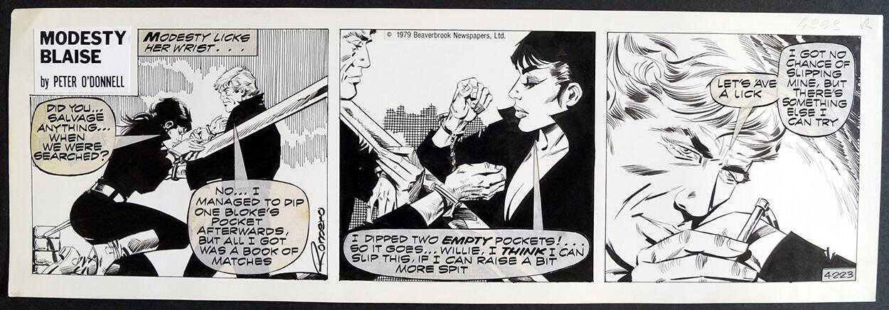 Modesty Blaise Daily Strip #4223 art by Enric Badia Romero