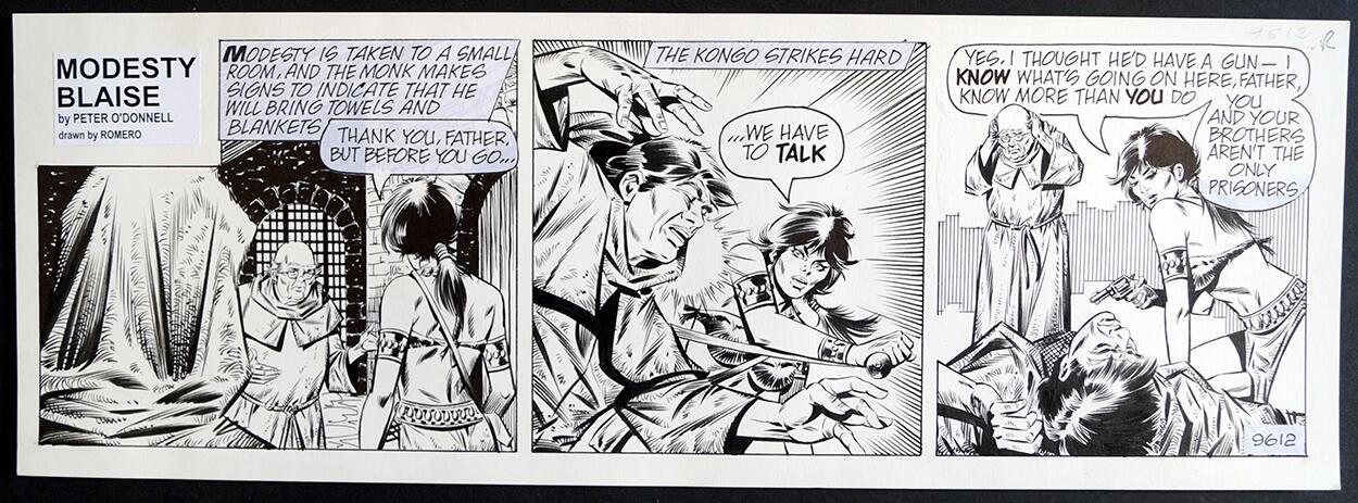 Modesty Blaise Daily Strip #9612 art by Enric Badia Romero