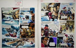 Viscious Sea Serpents from 'The Tharvs' (TWO pages) art by Gerry Wood