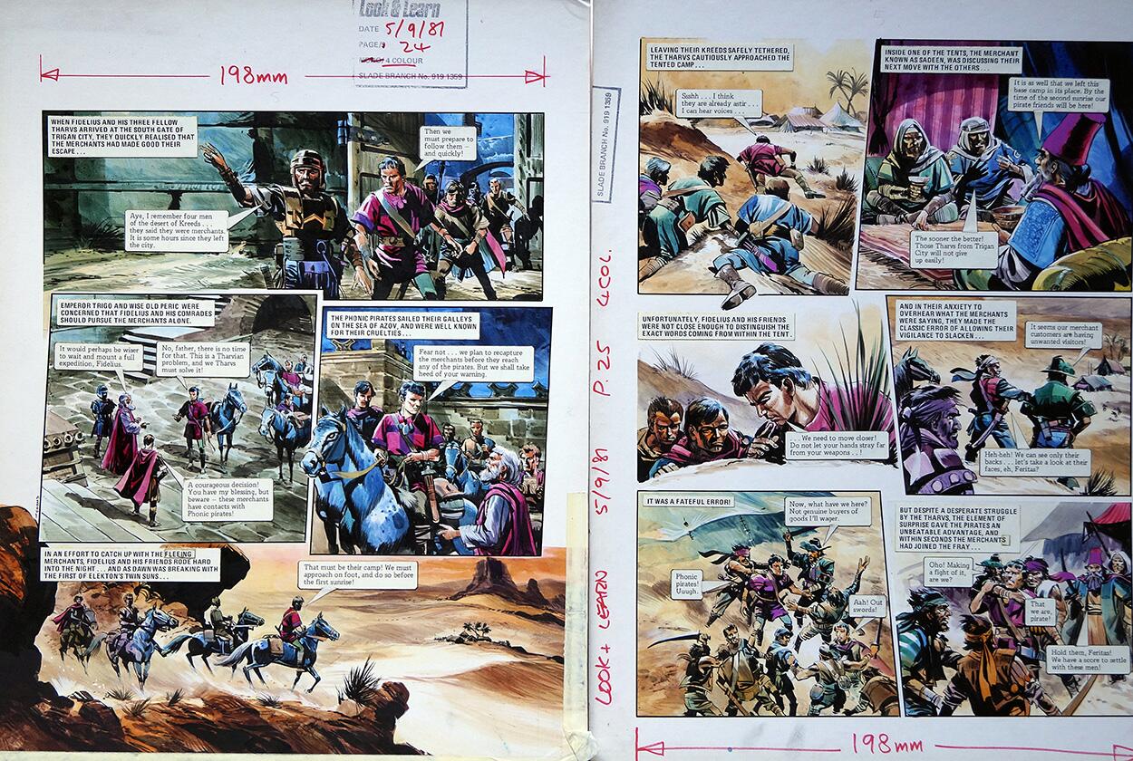 Captured from 'The Tharvs' (TWO pages) art by Gerry Wood