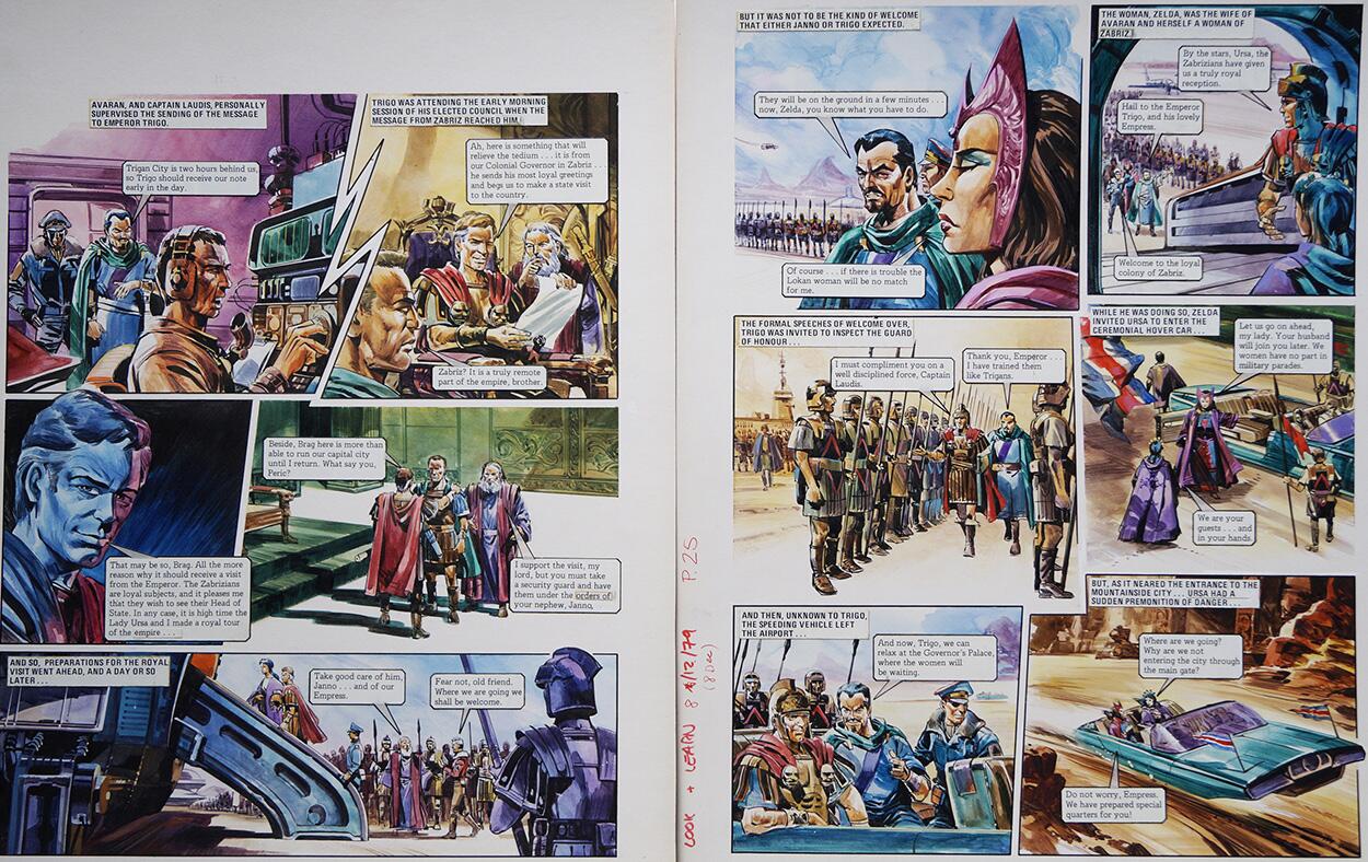 The Plot Thickens from 'More Trouble in Zabriz' (TWO pages) art by Gerry Wood