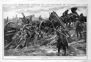 The Swamps Of Flanders (Spanish Version) (original page from La Espera c.1917) art by Fortunino Mata