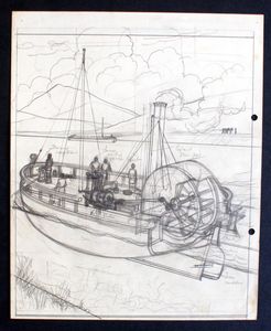 Anatomy Of A Paddle Steamer art by Leslie Ashwell Wood