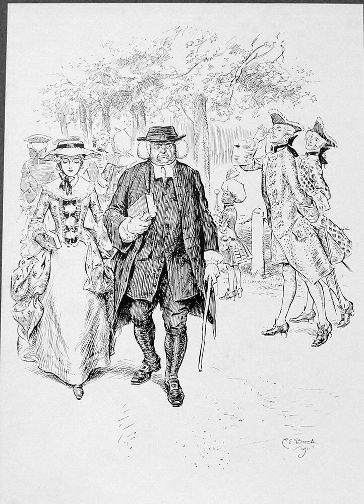 Completed illustration by Charles Edmund Brock