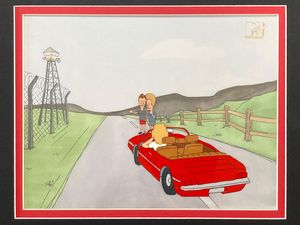 MTV Studios art including Beavis & Butthead - Animation Cel