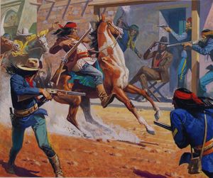 Ruckus at the Ranch art by Severino Baraldi