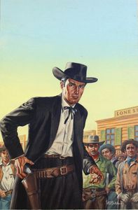 West of Abilene - Corgi paperback cover art art by Stephen Richard Boldero