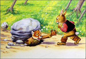 Between a Rock and a Hard Place art by Henry Fox