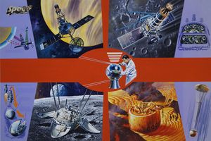 Unmanned Space Mission Board art by Wilf Hardy