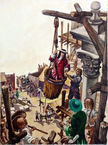 Christopher Wren and Saint Paul's Cathedral art by Peter Jackson