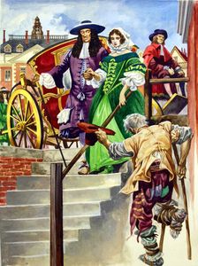 King Charles and the Old Soldier art by Peter Jackson
