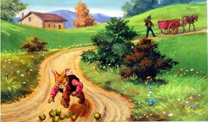 Brer Rabbit and Apples art by Virginio Livraghi