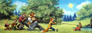 Brer Rabbit: Tug Of War art by Virginio Livraghi