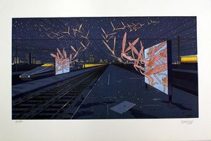 The Last Additional Train: The Station art by Moebius (Jean Giraud)