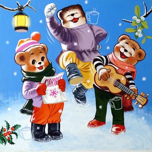 Teddy Bear: Christmas Celebrations art by William Francis Phillipps