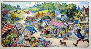 Norman Gnome - Market Day art by Geoff Squire