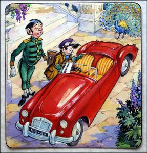 Norman Gnome - Shiny New Car art by Geoff Squire