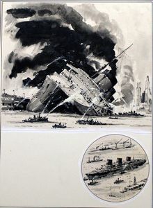 The Great Steamers: The Ship That Died in Dock art by John S Smith