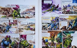 The Evil Uncle from 'Civil War in Daveli' (TWO pages) art by Gerry Wood