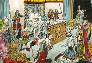 The Court of Sleeping Beauty art by Jesus Blasco