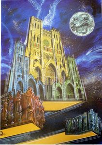 Notre Dame art by Philippe Druillet