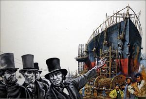 Building the Great Eastern art by Harry Green