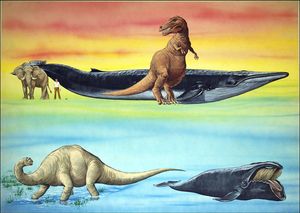 How Big Were the Dinosaurs art by 20th Century unidentified artist
