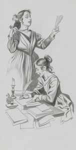 Bleak House - Esther and Ada art by Ron Embleton