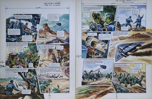 Monster Stampede from 'Civil War in Daveli' (TWO pages) art by Gerry Wood