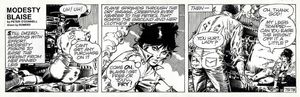 Modesty Blaise daily strip #7578 - Rescued art by Enric Badia Romero