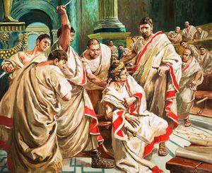 The Death Of Julius Caesar art by Cecil Doughty