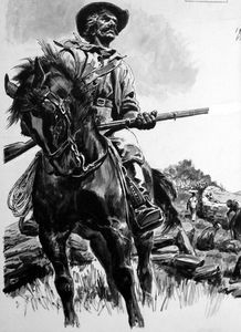 True Tales of the American West: The Great Wall of California art by Cecil Doughty