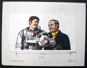 Astronaut from Space Wars art by 20th Century unidentified artist