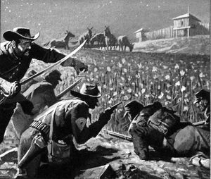Captain Fetterman, Red Cloud and Fort Phil Kearny art by Severino Baraldi