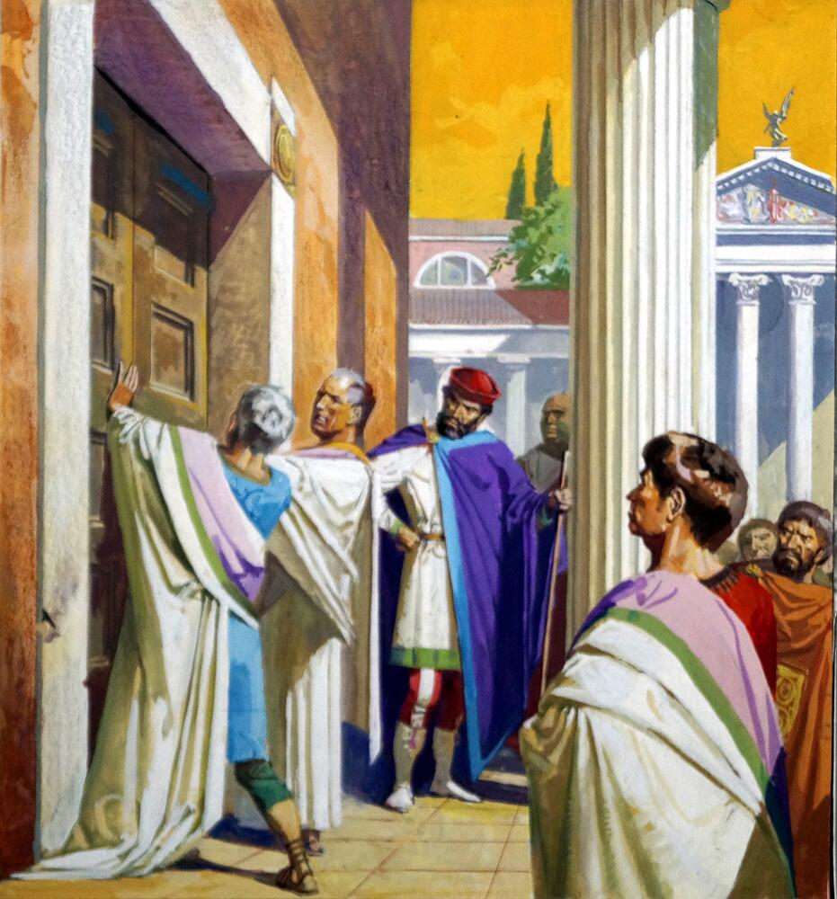 The Temple of Janus in Ancient Rome art by Severino Baraldi