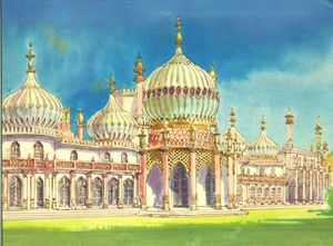 Brighton Pavilion art by 20th Century unidentified artist