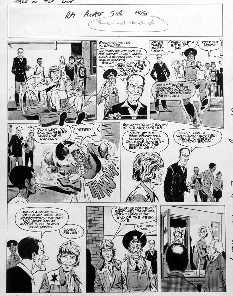 Please Sir! Physical Jerks art by Graham Allen