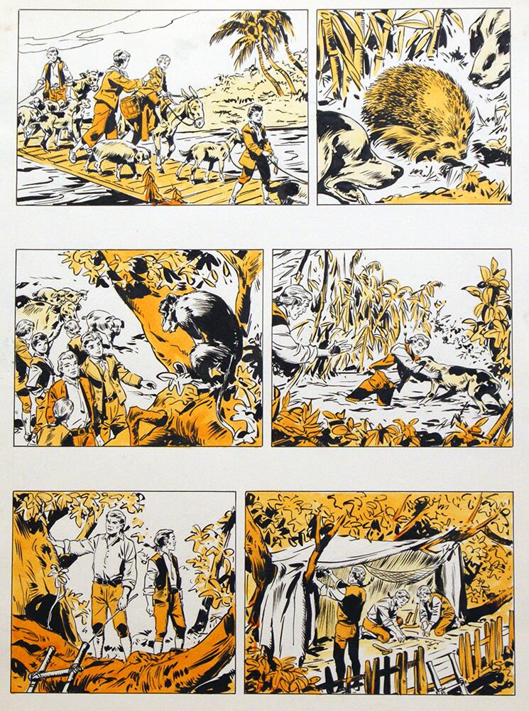 Swiss Family Robinson 119 art by Santo D'Amico
