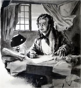 Franz Schubert art by Neville Dear