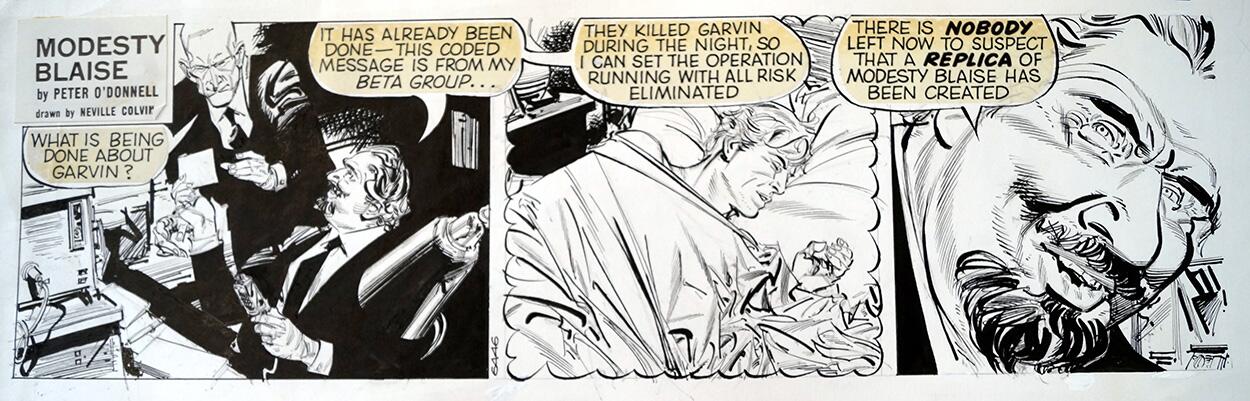 Modesty Blaise daily strip 6446 art by Neville Colvin