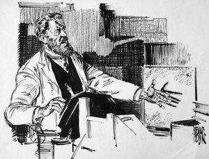 Wilhelm Roentgen X-Ray art by Neville Colvin