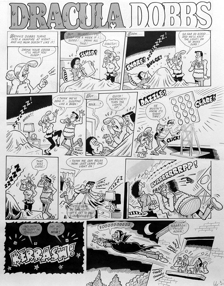 Dracula Dobbs: Floodlights art by Nigel Edwards